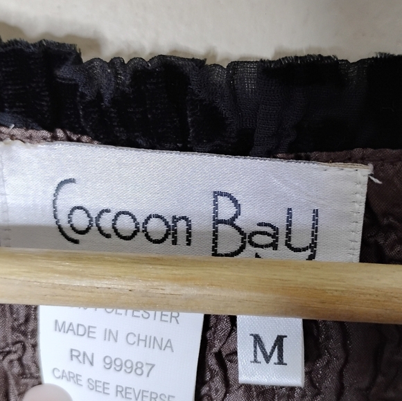 Cocoon Bay 2pc Set M Paisley Crinkle Top & Asym Midi Skirt Boho Lagenlook - Picture 10 of 10